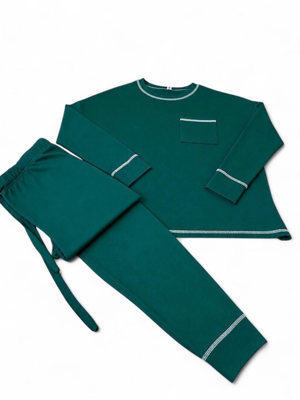 Becotal Green Contrast Stitch 2 Piece Lounge Set Size Large